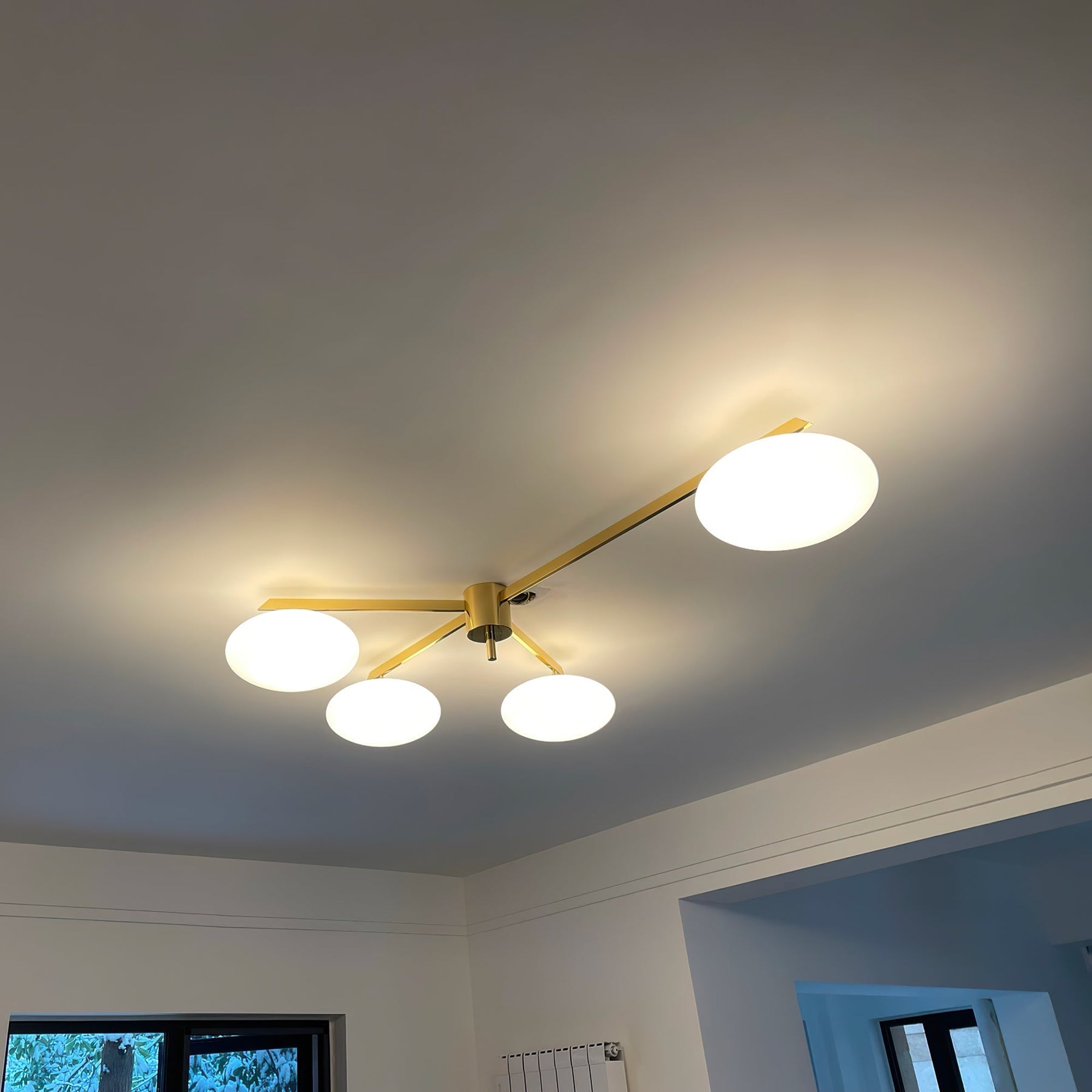 Plafonnier Art Déco en Verre - Élégance et Style pour Intérieur