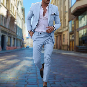 Costume Slim Fit en Lin pour Hommes - Élégance et Confort pour Événements Formels