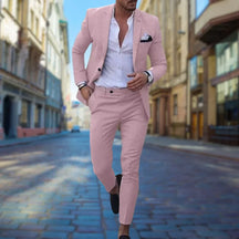 Costume Slim Fit en Lin pour Hommes - Élégance et Confort pour Événements Formels