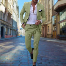 Costume Slim Fit en Lin pour Hommes - Élégance et Confort pour Événements Formels