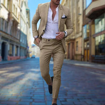 Costume Slim Fit en Lin pour Hommes - Élégance et Confort pour Événements Formels
