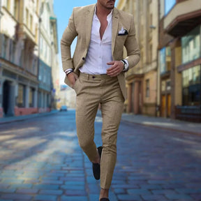 Costume Slim Fit en Lin pour Hommes - Élégance et Confort pour Événements Formels