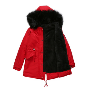 Parka d'Hiver Boutonnée pour Femmes - Style Classique et Chaleur Optimale