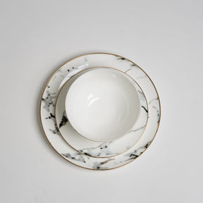 Assiettes en Marbre de Luxe - Élégance Intemporelle pour Votre Table