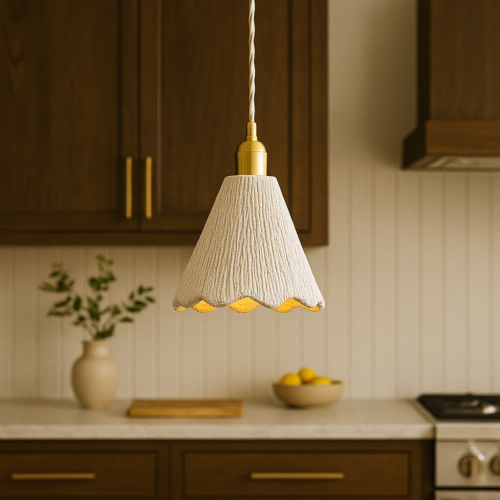 Lampe Pendante en Béton - Éclairage Industriel et Élégant
