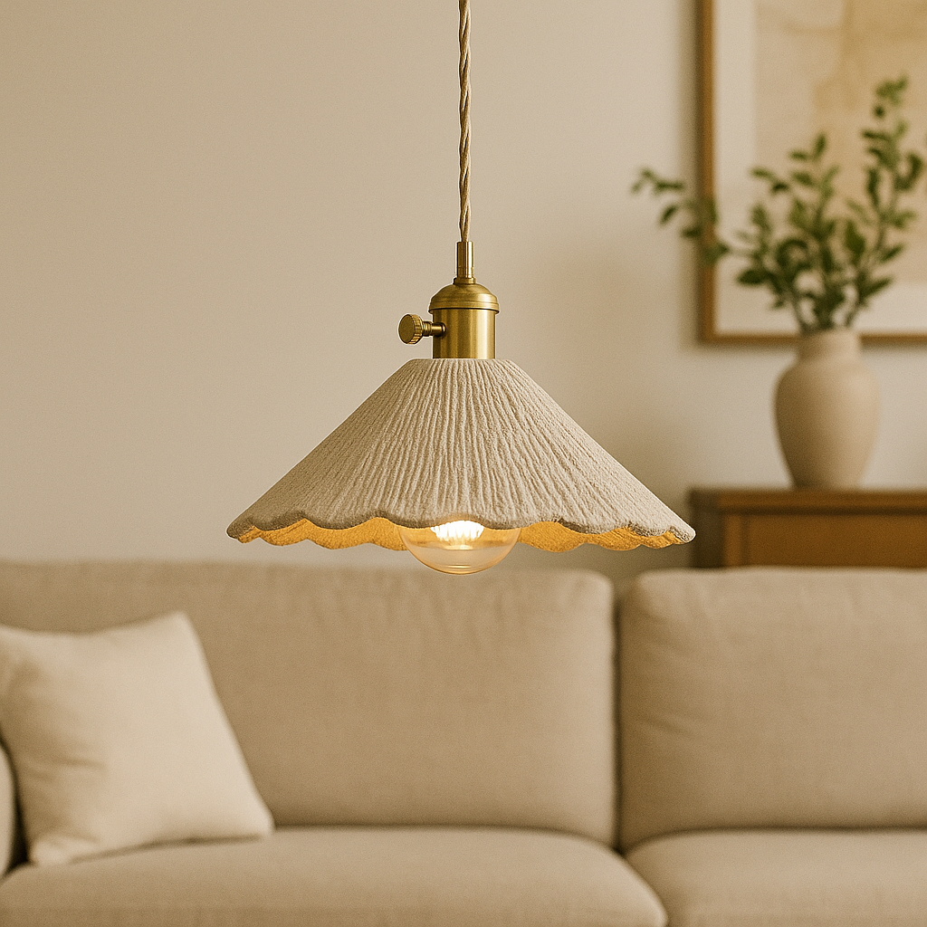 Lampe Pendante en Béton - Éclairage Industriel et Élégant