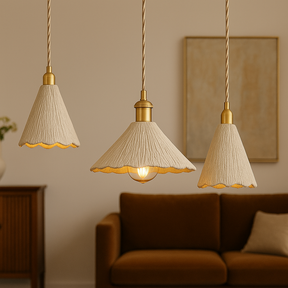 Lampe Pendante en Béton - Éclairage Industriel et Élégant