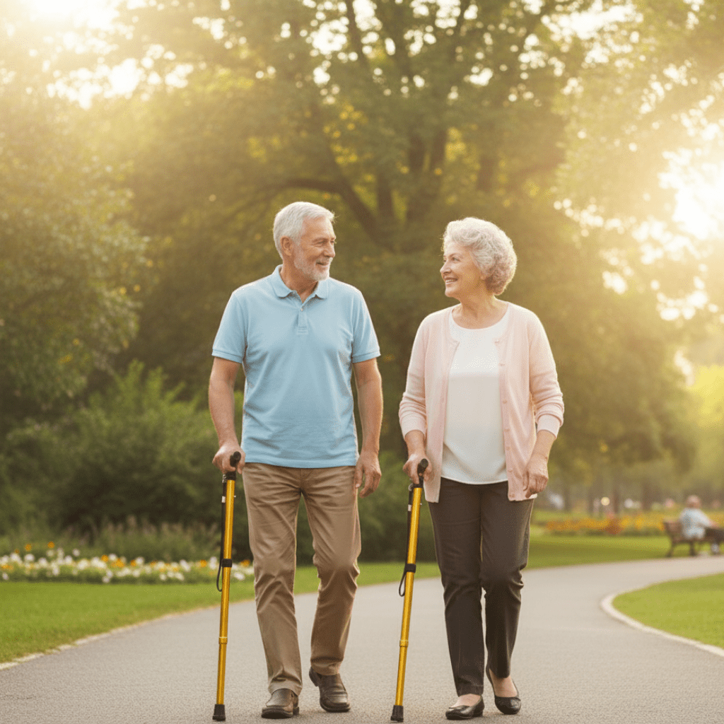 Canne de Marche Légère et Réglable | Ergonomique pour Seniors et Réhabilitation