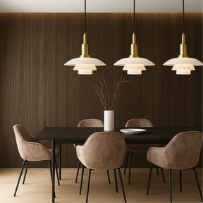 Lampe Suspendue Danoise à 2/3 Têtes - Design Épuré et Réglable