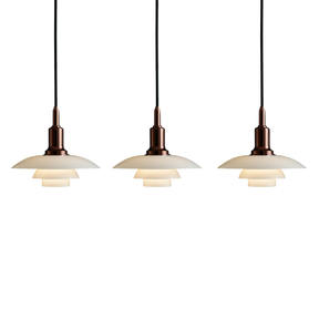Lampe Suspendue Danoise à 2/3 Têtes - Design Épuré et Réglable