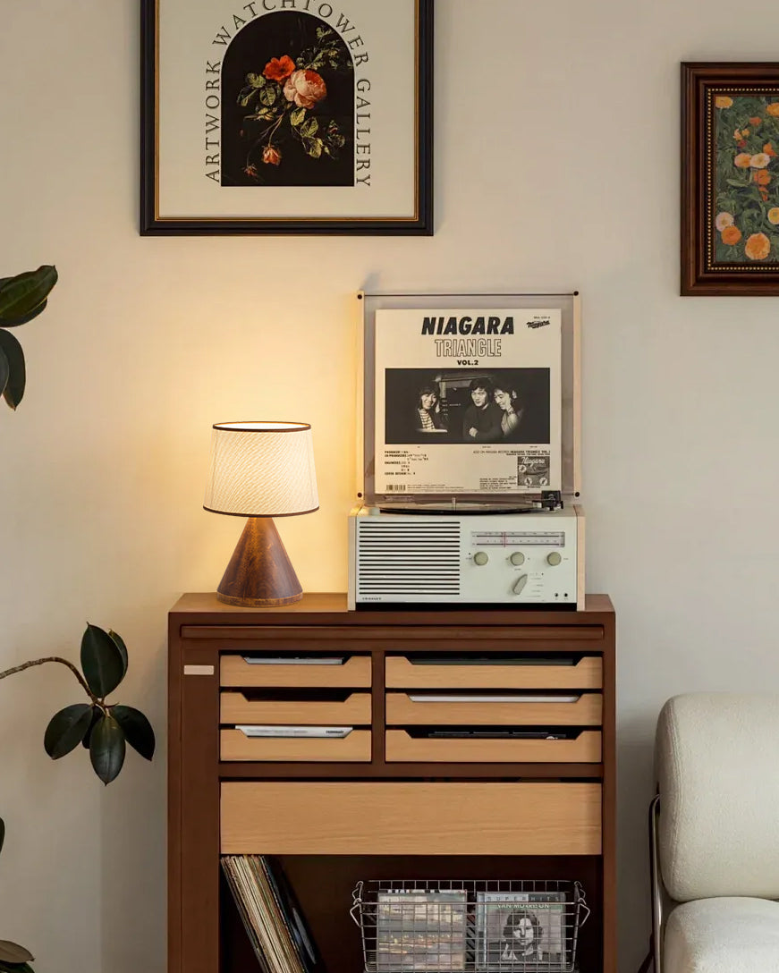 Lampe de Table Élégante en Bois - Éclairage Doux et Ambiant