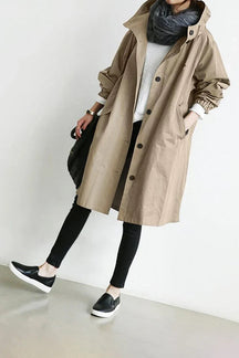 Manteau Trench Oversize pour Femmes - Style Décontracté et Élégant