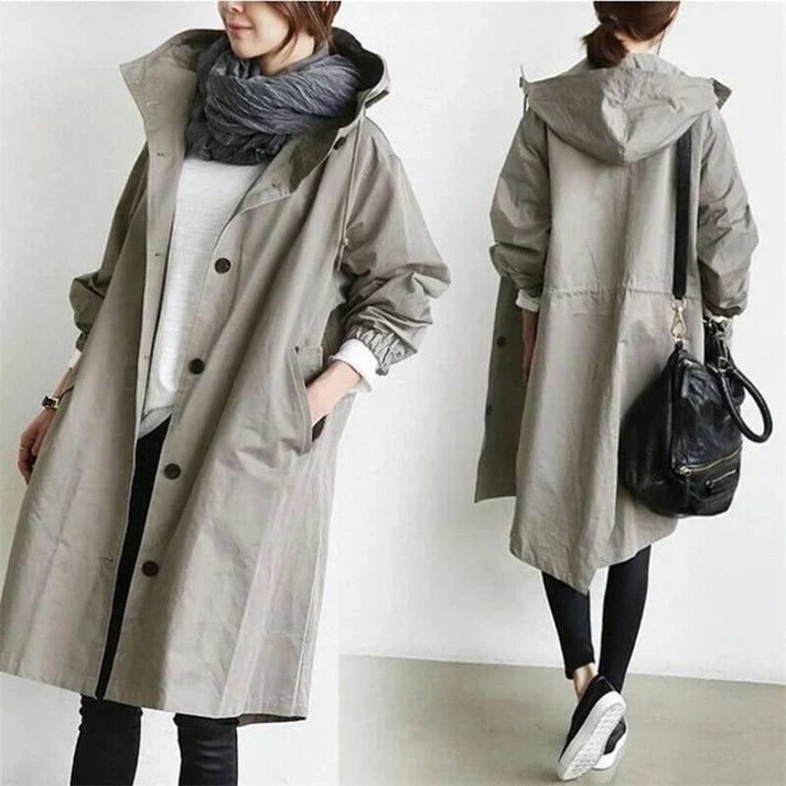 Manteau Trench Oversize pour Femmes - Style Décontracté et Élégant