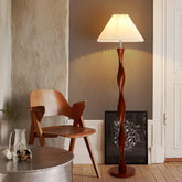Lampe de Sol en Noyer Japonais - Design Contemporain et Élégant