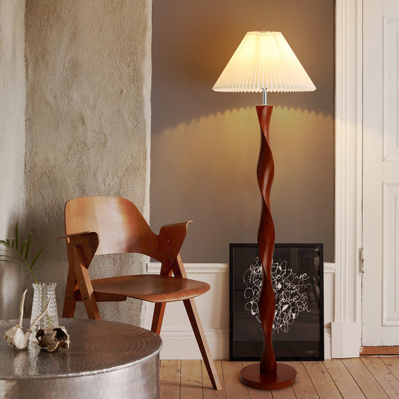 Lampe de Sol en Noyer Japonais - Design Contemporain et Élégant