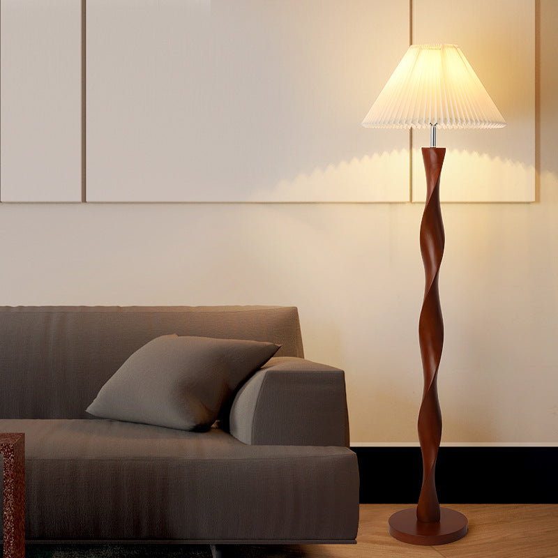 Lampe de Sol en Noyer Japonais - Design Contemporain et Élégant