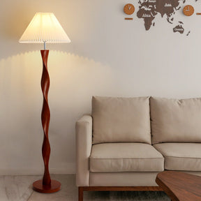 Lampe de Sol en Noyer Japonais - Design Contemporain et Élégant