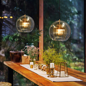 Suspension Ambre Élégante pour Intérieur - Design Raffiné et Éclairage Ajustable