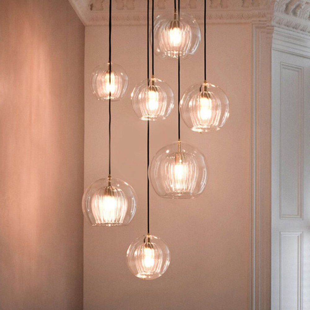Suspension Ambre Élégante pour Intérieur - Design Raffiné et Éclairage Ajustable
