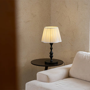 Lampe d'Accent en Bois et Tissu - Éclairage Doux et Ambiance Chaleureuse