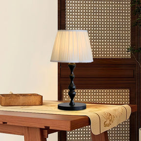 Lampe d'Accent en Bois et Tissu - Éclairage Doux et Ambiance Chaleureuse