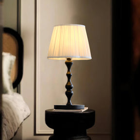 Lampe d'Accent en Bois et Tissu - Éclairage Doux et Ambiance Chaleureuse