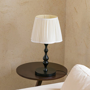 Lampe d'Accent en Bois et Tissu - Éclairage Doux et Ambiance Chaleureuse