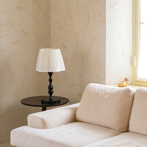 Lampe d'Accent en Bois et Tissu - Éclairage Doux et Ambiance Chaleureuse