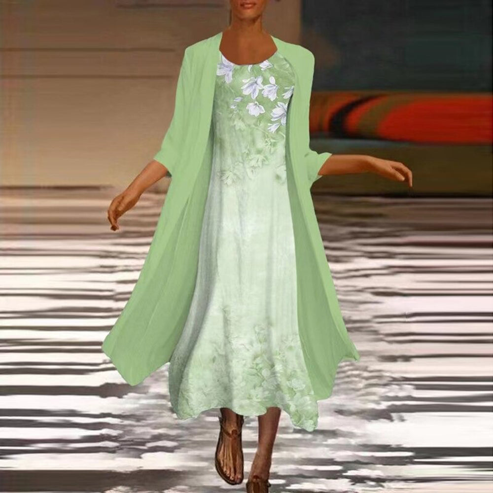 Robe Longue Élégante avec Blazer - Style Chic et Confort Optimal