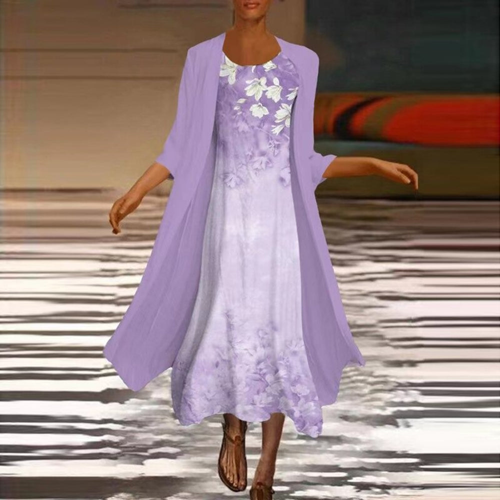 Robe Longue Élégante avec Blazer - Style Chic et Confort Optimal