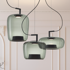 Lampe Suspendue en Verre - Élégance Contemporaine et Atmosphère Chaleureuse