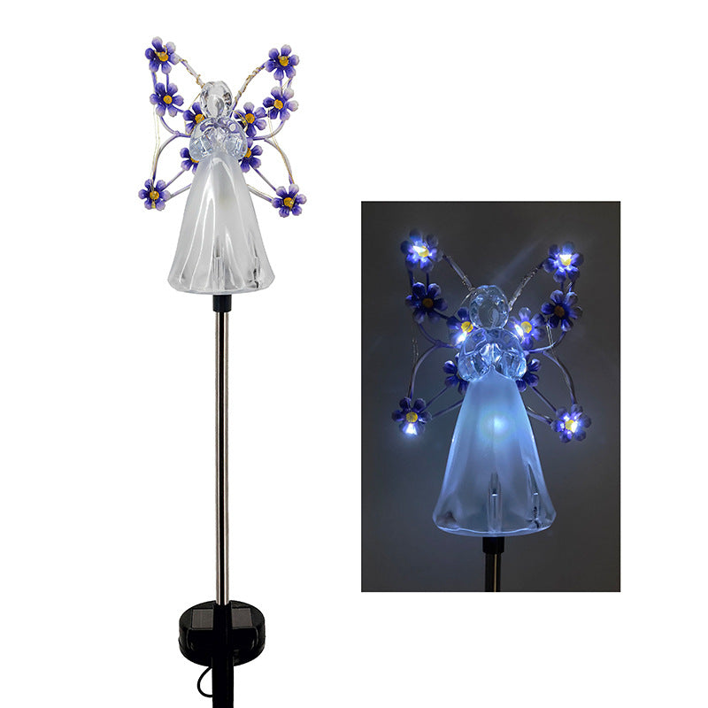 Lampe Solaire Ange LED - Éclairage Apaisant pour Jardin
