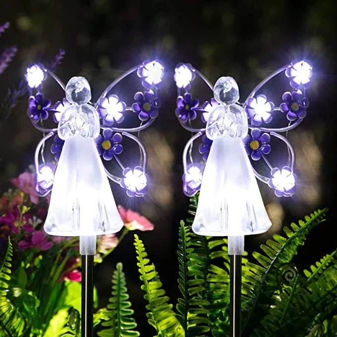 Lampe Solaire Ange LED - Éclairage Apaisant pour Jardin