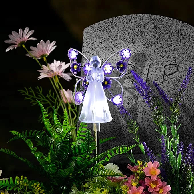 Lampe Solaire Ange LED - Éclairage Apaisant pour Jardin