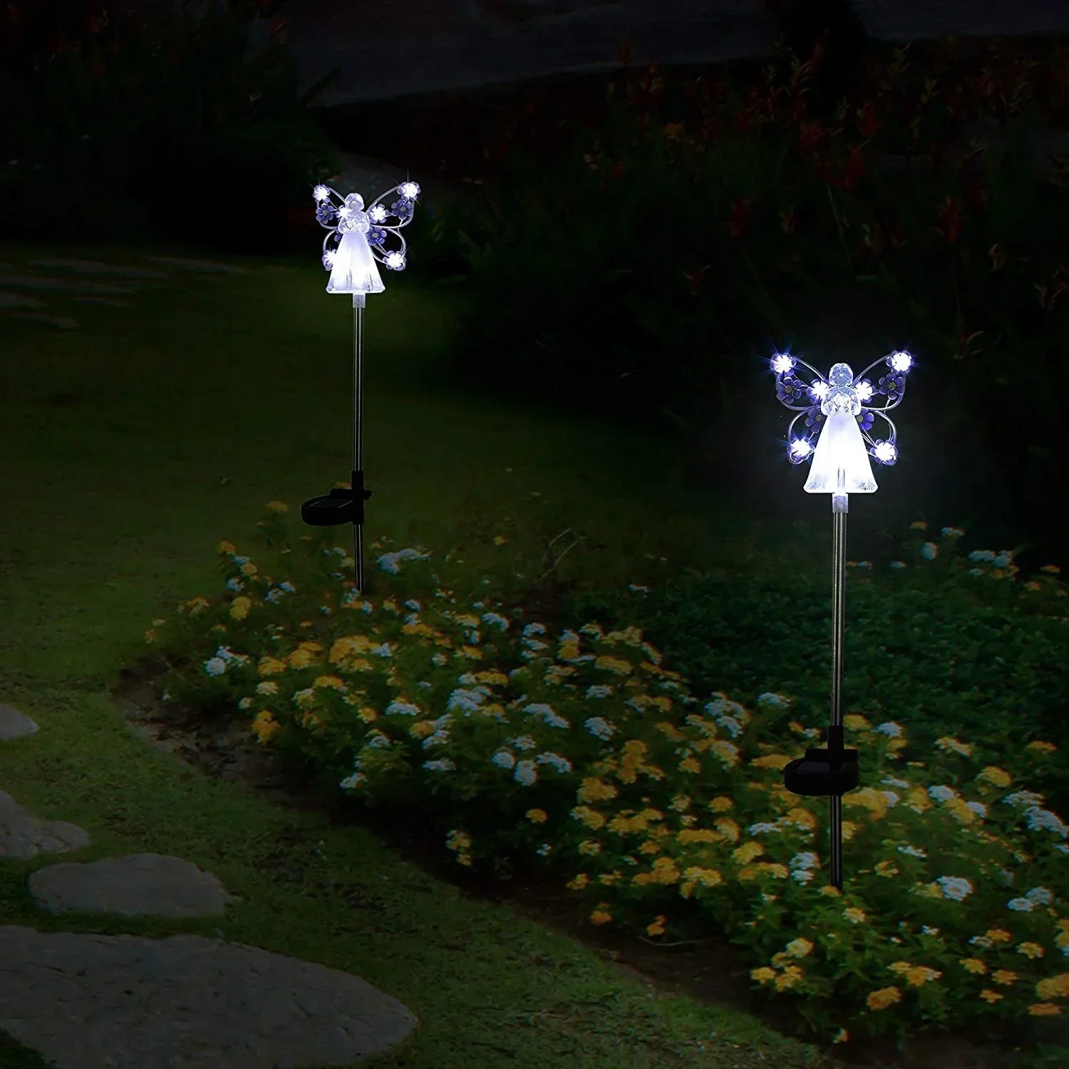 Lampe Solaire Ange LED - Éclairage Apaisant pour Jardin