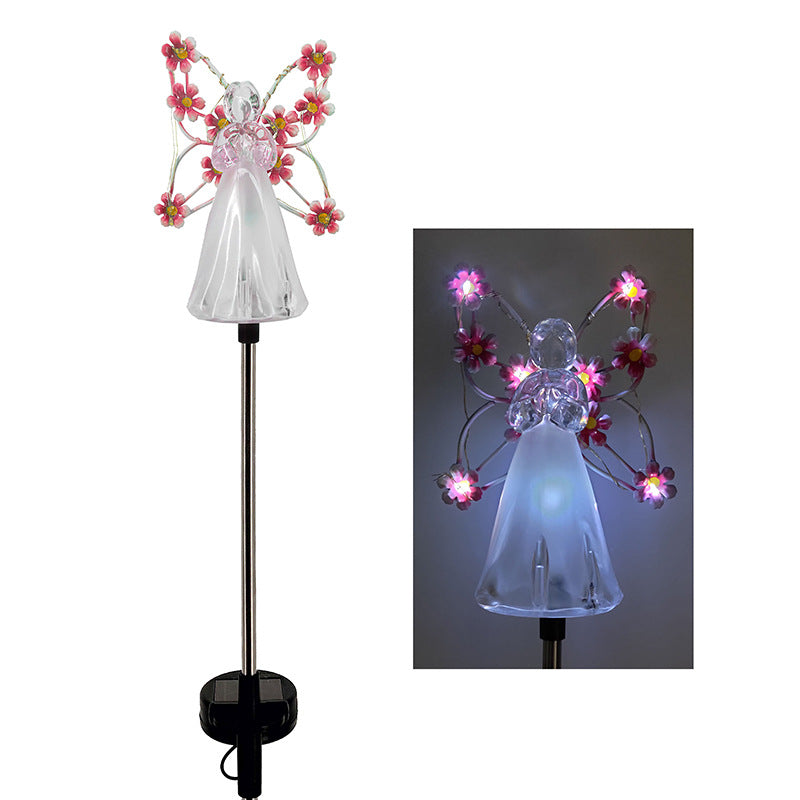 Lampe Solaire Ange LED - Éclairage Apaisant pour Jardin