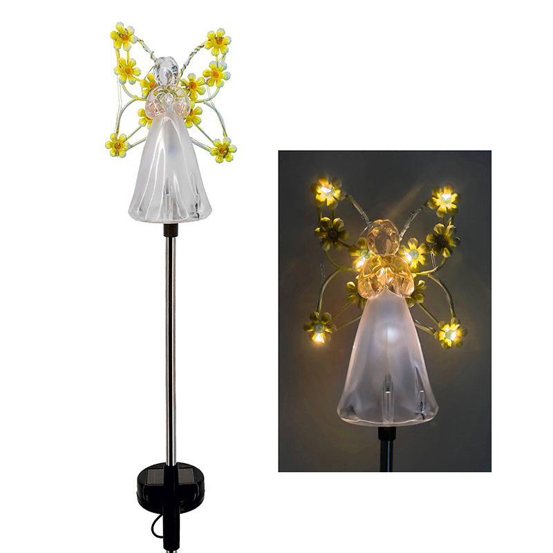 Lampe Solaire Ange LED - Éclairage Apaisant pour Jardin