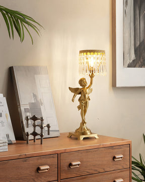 Lampe de Table en Cristal - Éclairage Raffiné et Apaisant