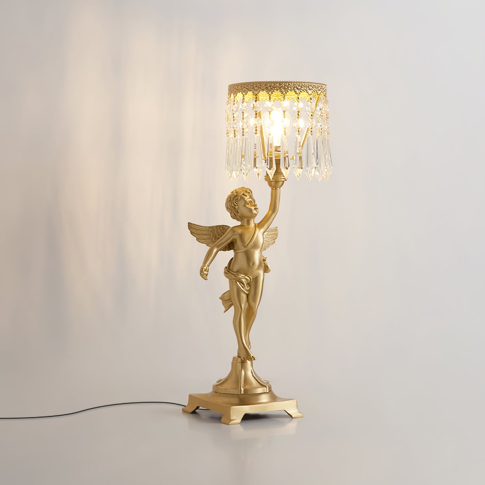 Lampe de Table en Cristal - Éclairage Raffiné et Apaisant