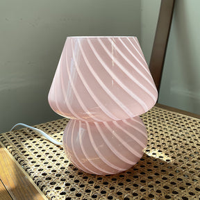 Lampe de Table en Verre Fait Main - Design Vintage et Lueur Douce