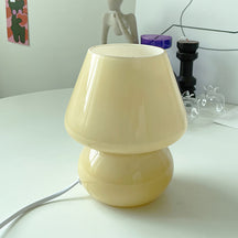 Lampe de Table en Verre Fait Main - Design Vintage et Lueur Douce