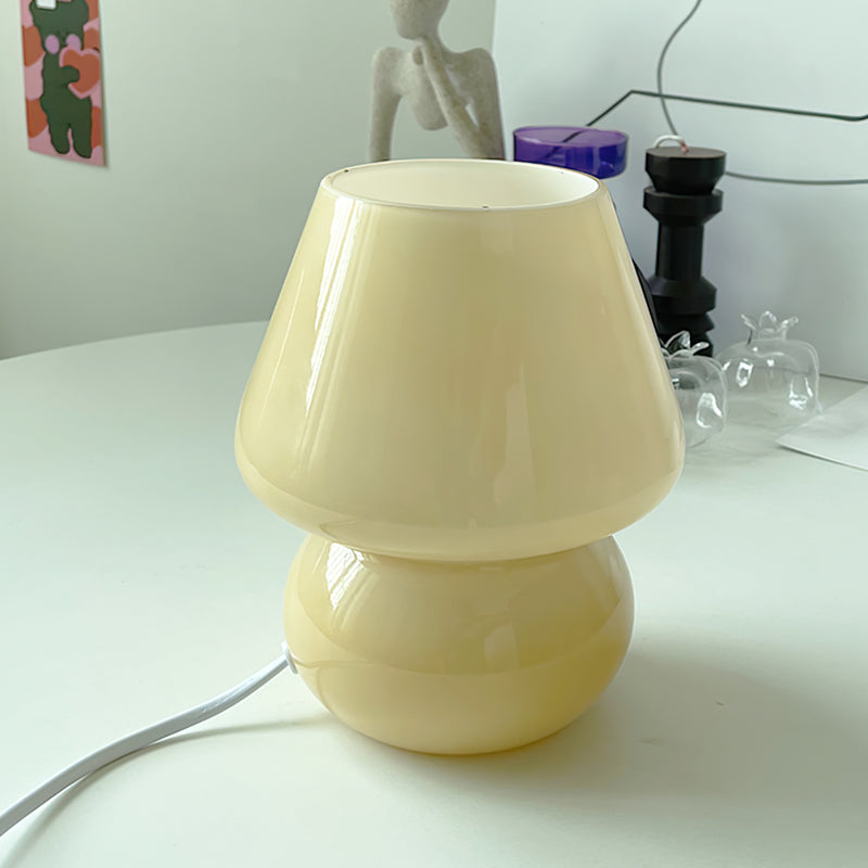 Lampe de Table en Verre Fait Main - Design Vintage et Lueur Douce