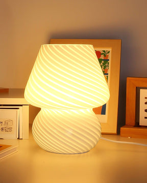 Lampe de Table en Verre Fait Main - Design Vintage et Lueur Douce