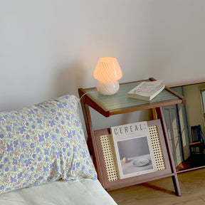 Lampe de Table en Verre Fait Main - Design Vintage et Lueur Douce