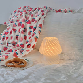 Lampe de Table en Verre Fait Main - Design Vintage et Lueur Douce