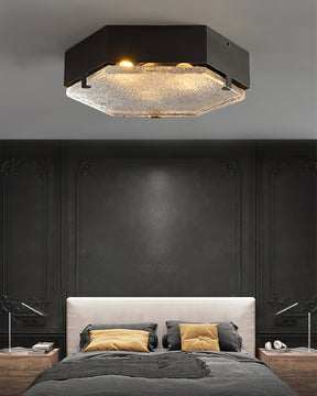Lampe de Plafond Géométrique en Verre - Design Élégant et Contemporain
