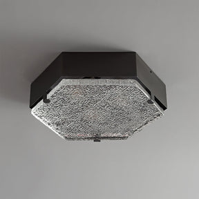 Lampe de Plafond Géométrique en Verre - Design Élégant et Contemporain