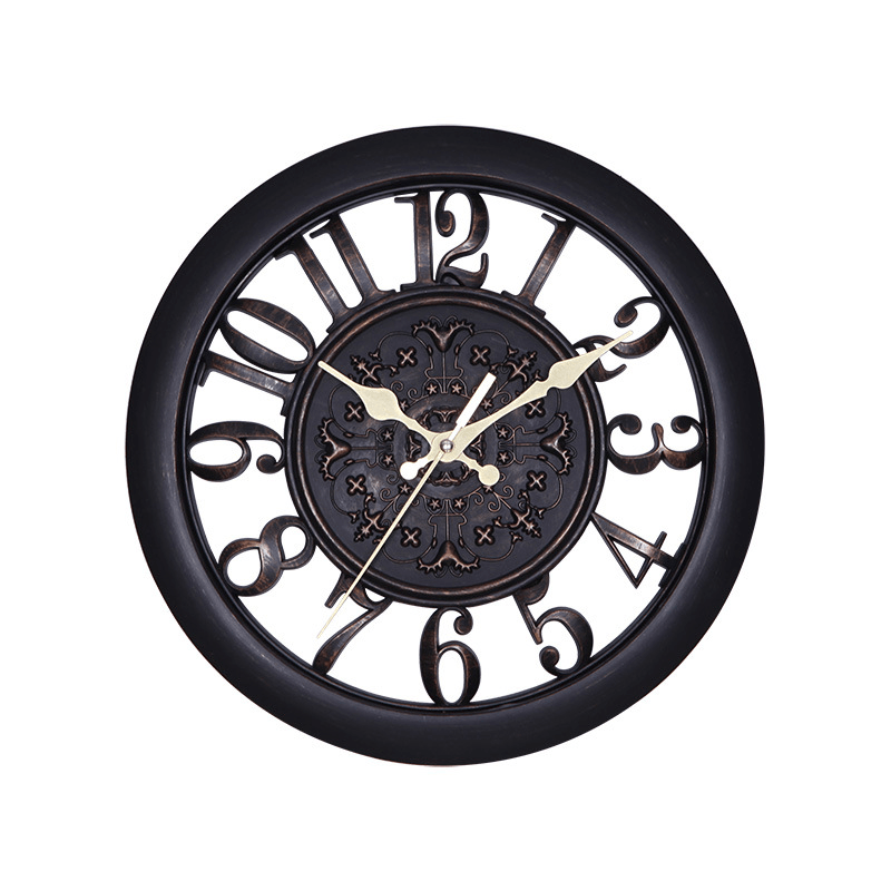 Horloge Murale Rétro Vintage - Ambiance Élégante avec Grands Chiffres