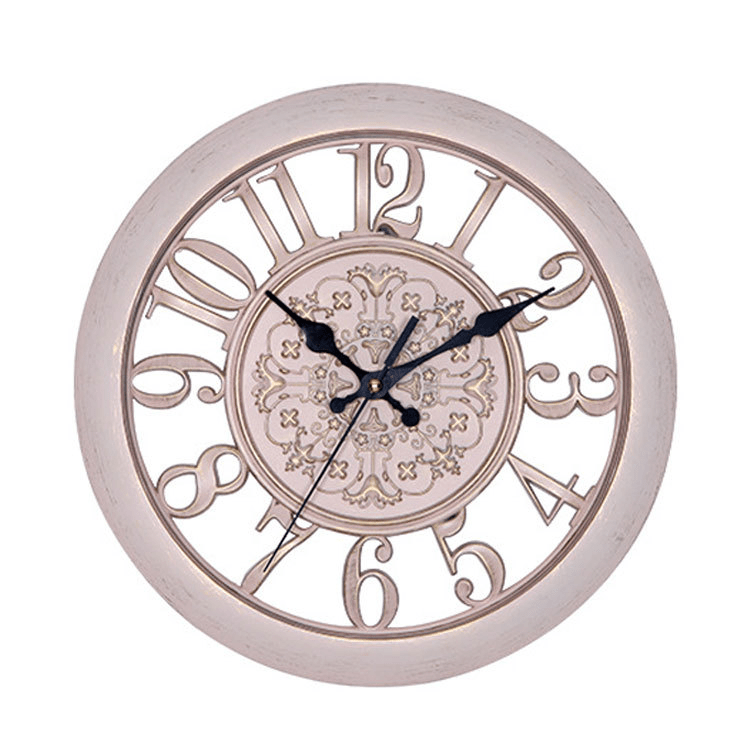 Horloge Murale Rétro Vintage - Ambiance Élégante avec Grands Chiffres