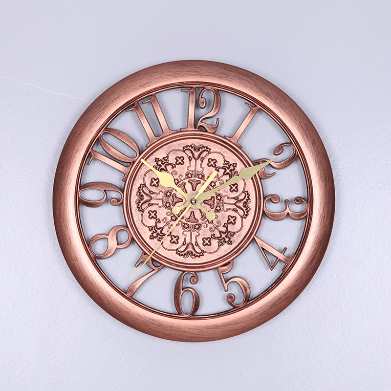 Horloge Murale Rétro Vintage - Ambiance Élégante avec Grands Chiffres